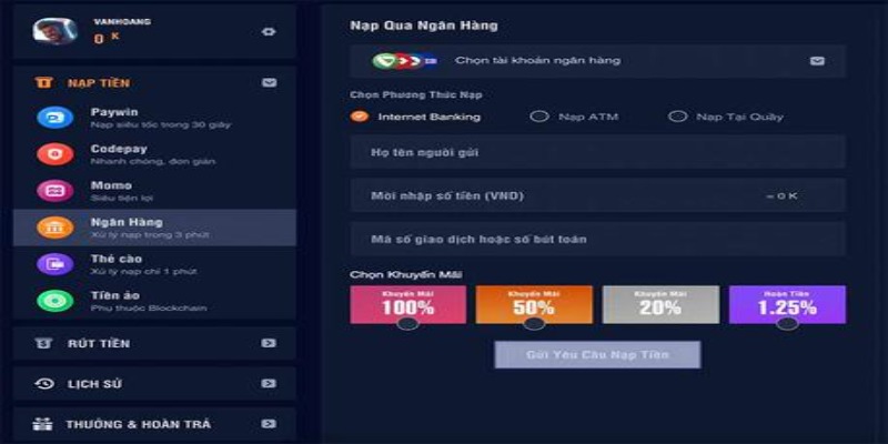 Kiểm tra và hoàn tất nạp tiền